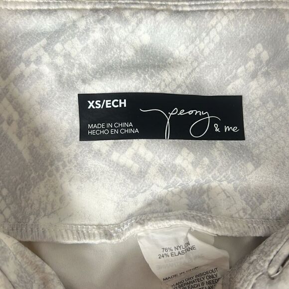 Peony & Me Workout Leggings - Snake Print - White & Gray BRAND NEW - XS Leggings - Picture 3 of 3